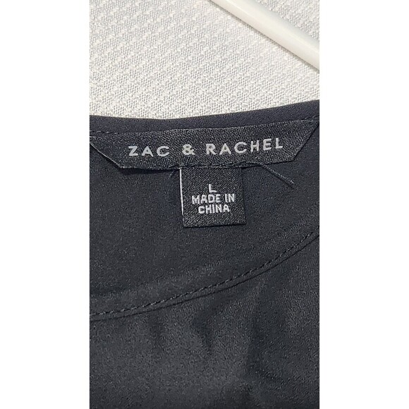Zac And Rachel sleeveless Top with layers For Women Size Large Black Color B1 - Picture 8 of 12